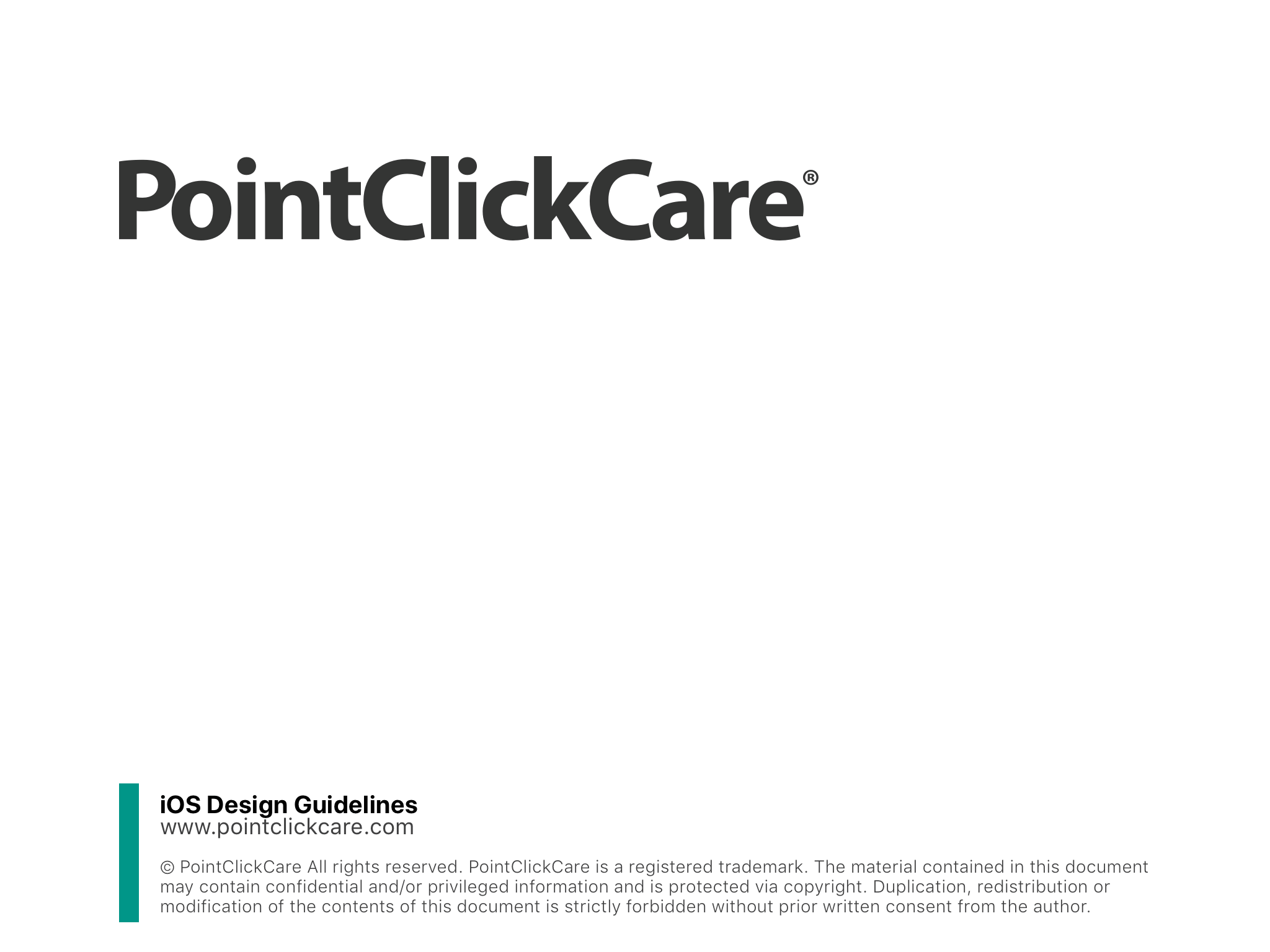 PointClickCare Style Guide